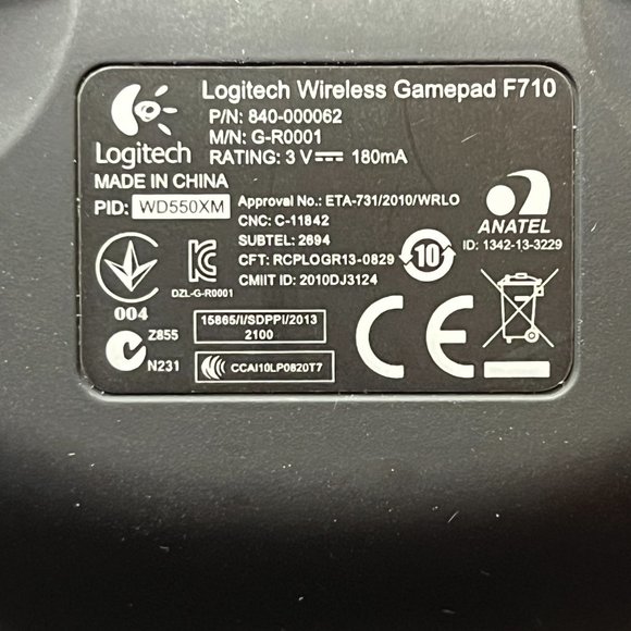 Logitech F710 Wireless Gamepad With Dongle. Tested. Very Good Condition. - Picture 5 of 8